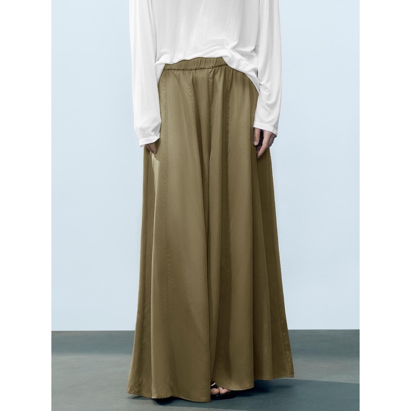 Wide-Leg Pants Khaki S