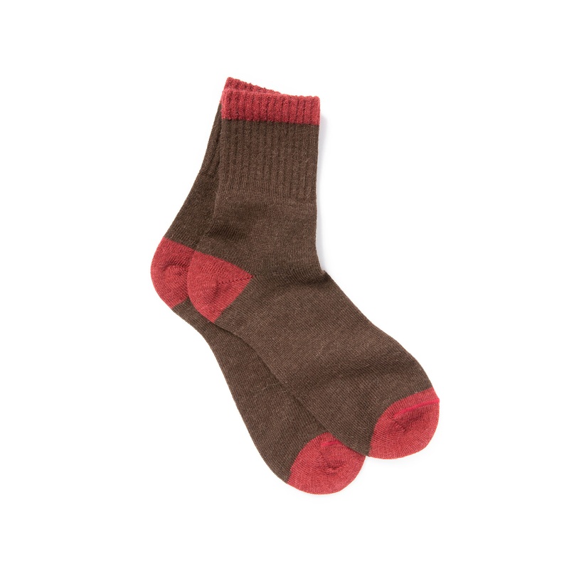 Womens Alpaca Socks Olive/Black One Size