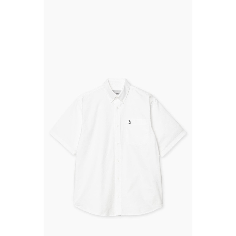 Carhartt WIP S/S Braxton Shirt White/Black S
