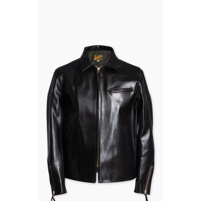 Y’2 Leather PR-65 Vintage Horsehide Light Single Riders Leather Jacket Black 38/S