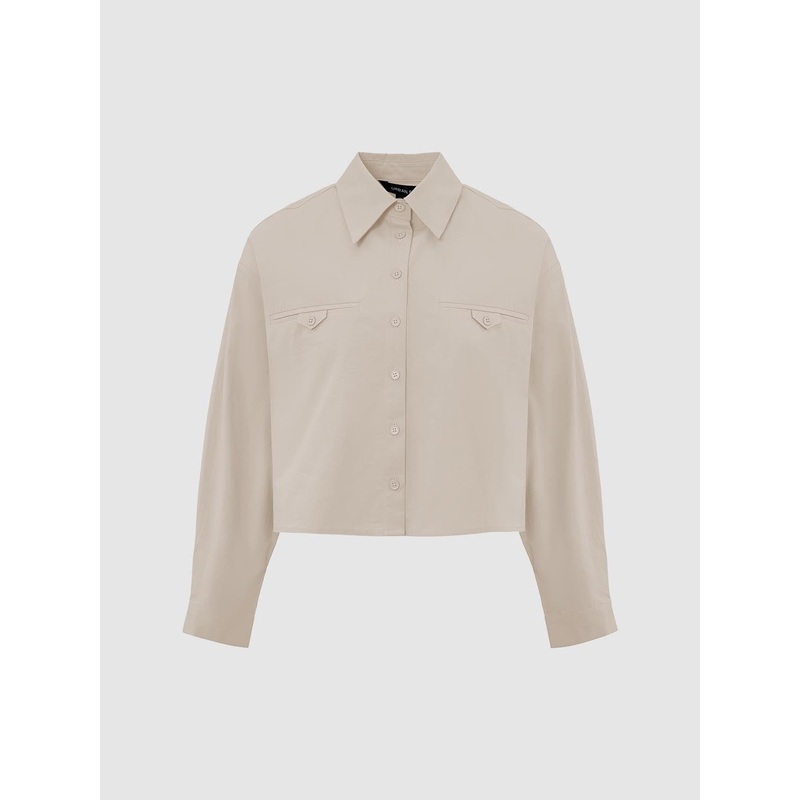 Button Up Shirts Beige XS