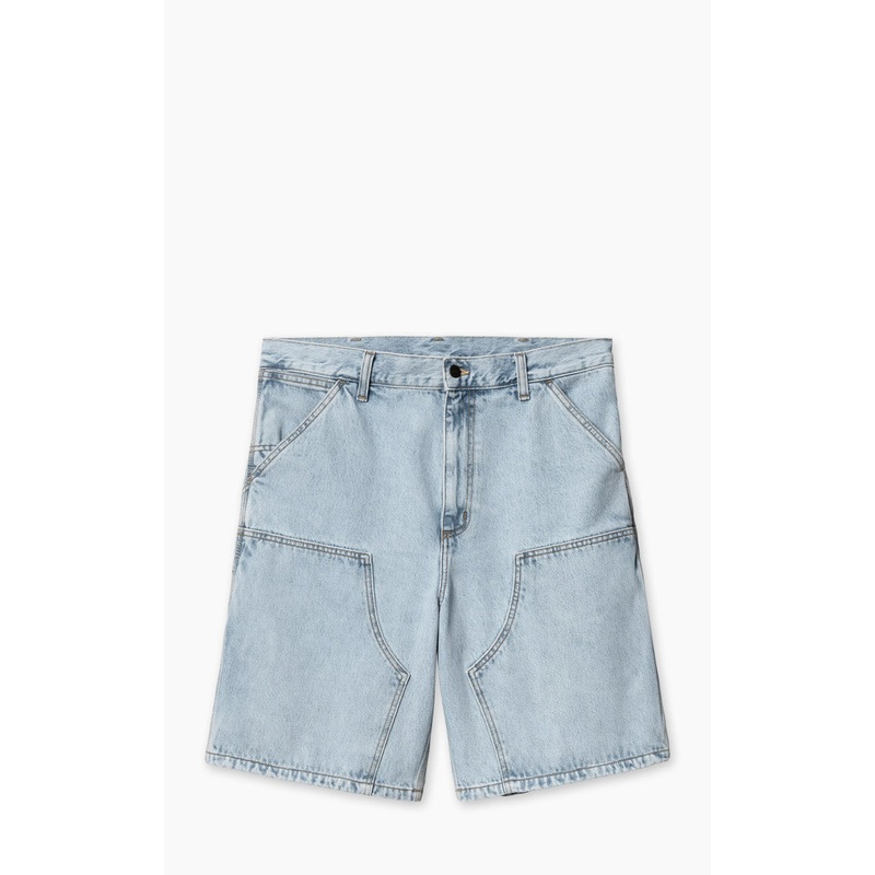 Carhartt WIP Double Knee Short Smith Denim Heavy Stone Bleached Blue W30