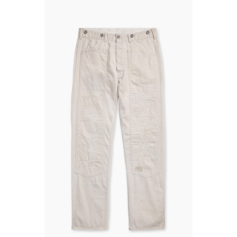 RRL Engineer Fit Repaired Carpenter Trouser Destroy And Repaired Creme 30/32