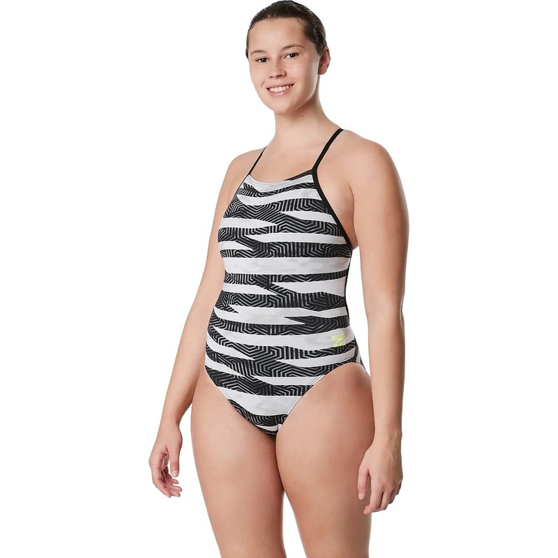 Speedo Contort Stripes Crossback One Piece Swimsuit – Women’s