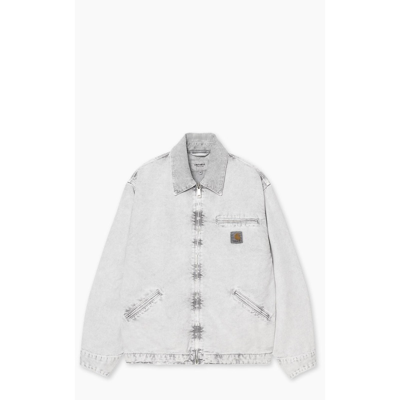 Carhartt WIP OG Detroit Jacket Dearborn Canvas Black/Black Chalk Wash S