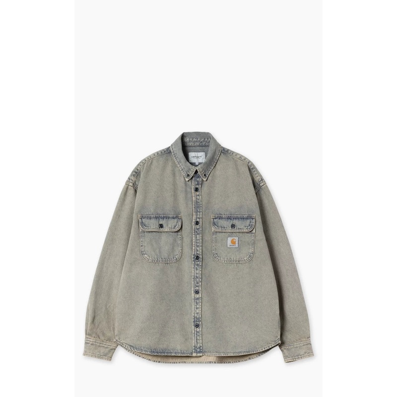 Carhartt WIP Tigan Shirt Jac Garment Dyed Blue/Leather S