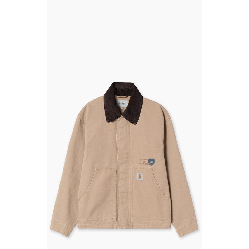 Carhartt WIP OG Arcan Graphic Jacket Dearborn Canvas Heavy Stone Wash Dusty H Brown/Tobacco XL