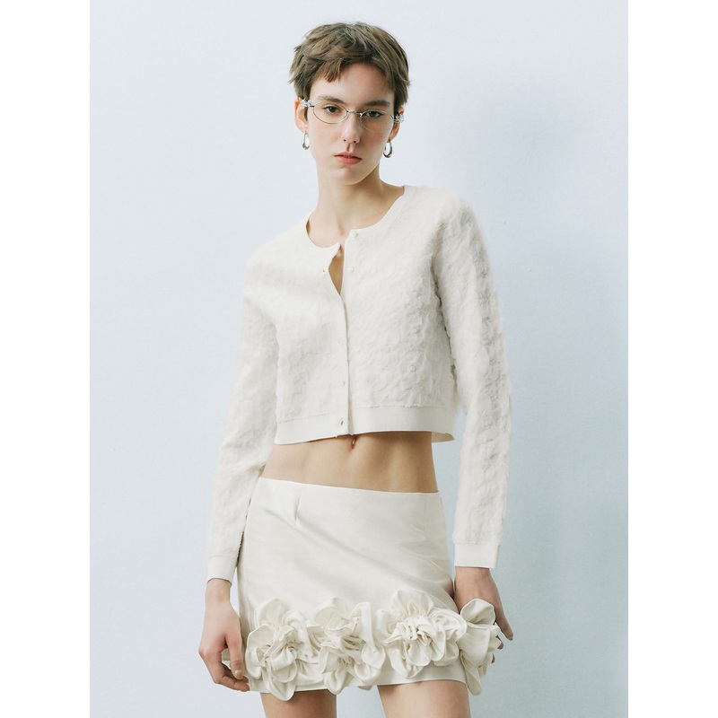 Knitted Cardigans White XS