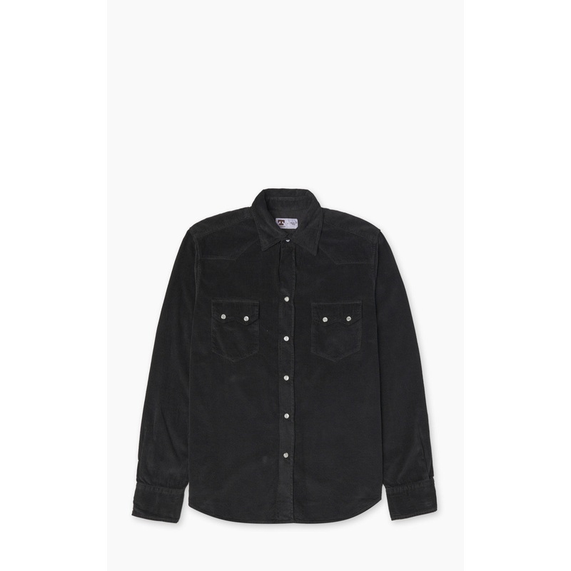 Tellason Cowboy Shirt Vell Millerighe Corduroy Black M