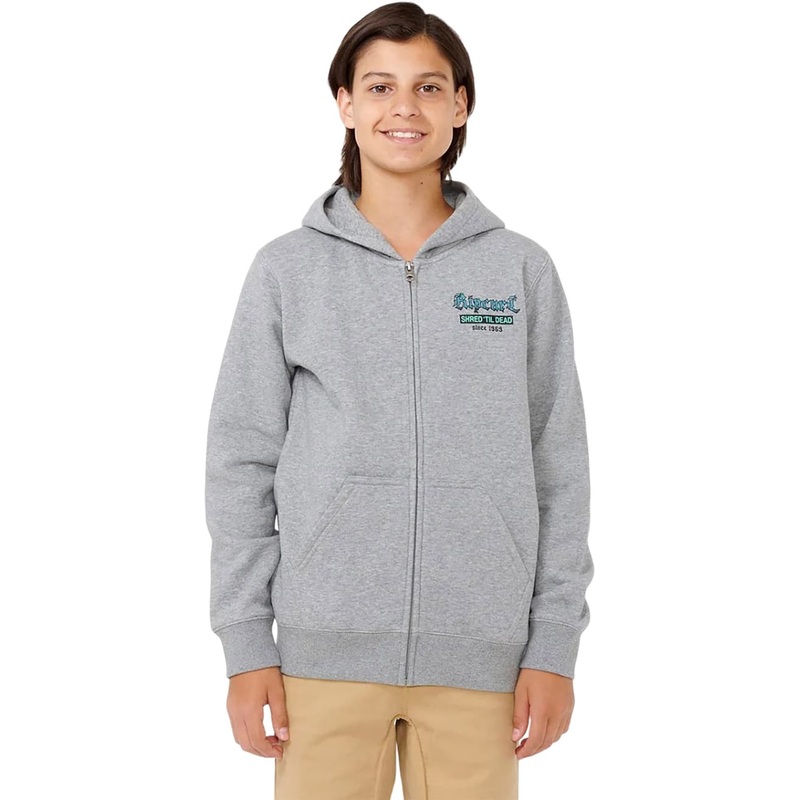 Rip Curl Shred Till Dead Zip Through Fleece Hoodie – Boys