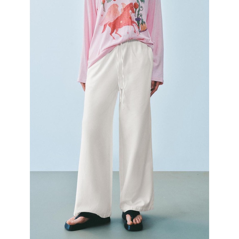 Wide-Leg Pants White XXS