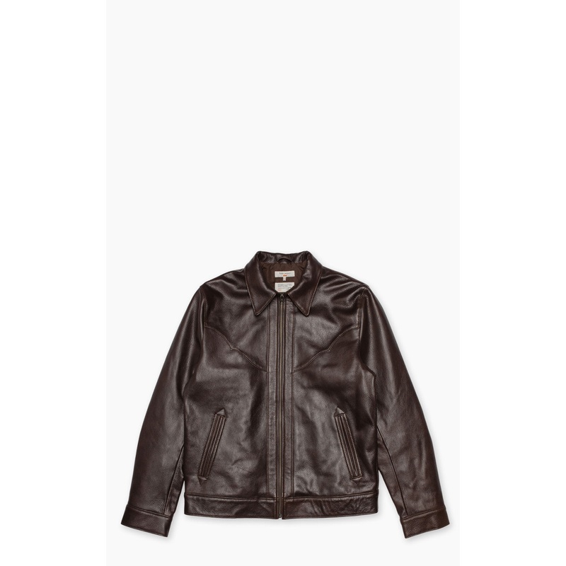 Nudie Jeans Joppe Western Leather Jacket Brown S