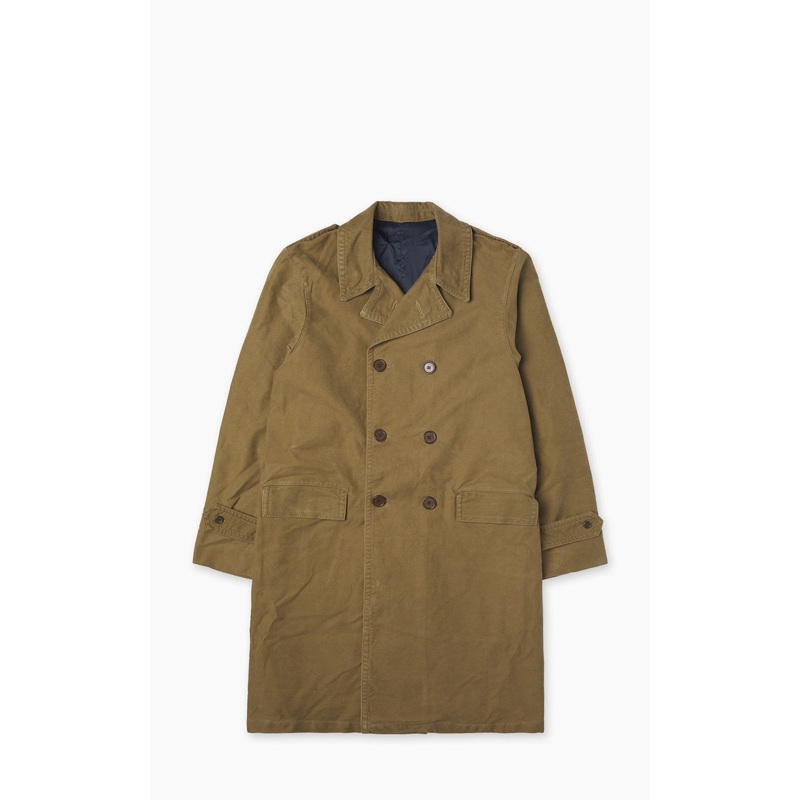 Chesapeake’s Jungle Cloth Naval Officer Trench Coat Khaki Green M