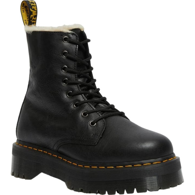 Dr. Martens Jadon Faux Fur Lined Leather Platform Boots – Unisex