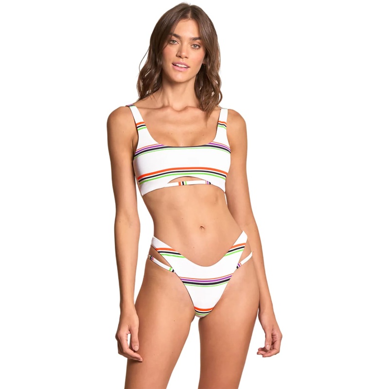 Maaji Hailey Pinstripe Double Layer Bikini Bottom – Women’s