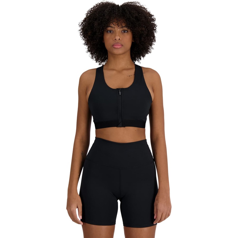 New Balance NB Sleek Medium Support Pocket Zip Front Bra – Women’s