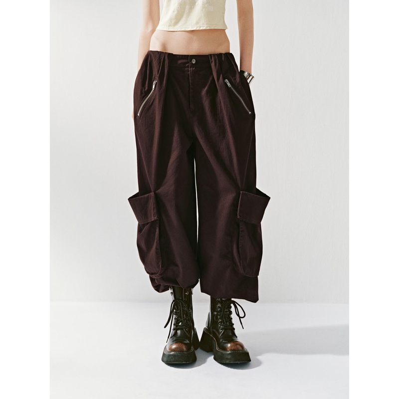 Wide-Leg Pants Brown XXS