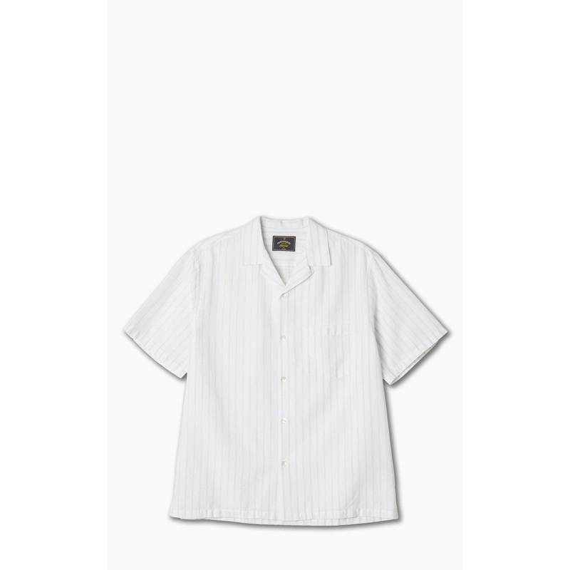 Portuguese Flannel Beach Cabin Camp Collar Shirt Sky L