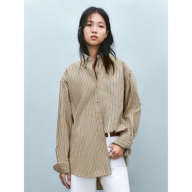 Shirts Khaki Striped XS