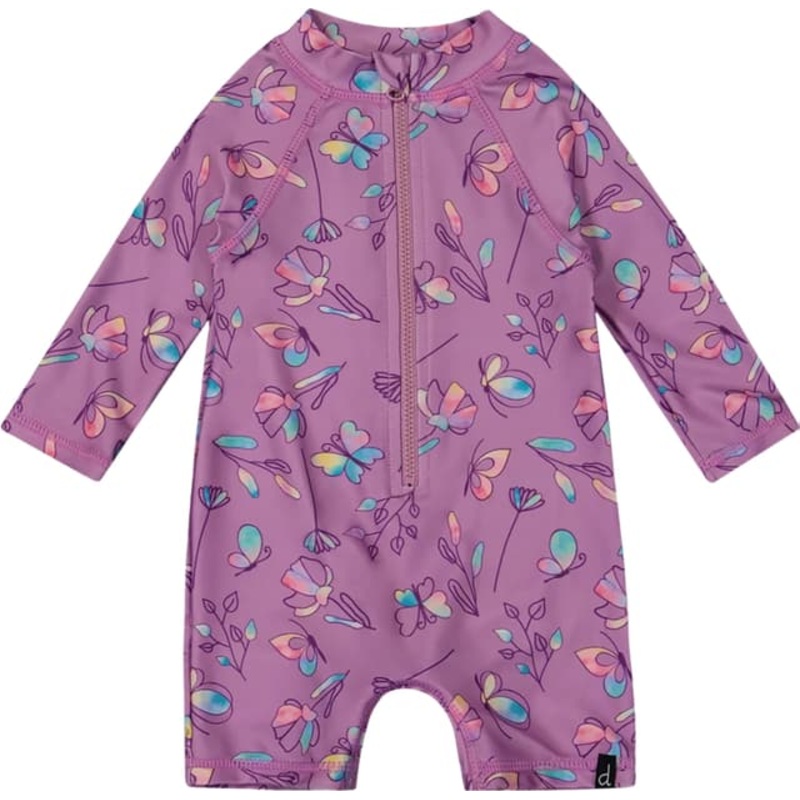 Deux par Deux Printed One-Piece Long Sleeve Rashguard – Baby Girl