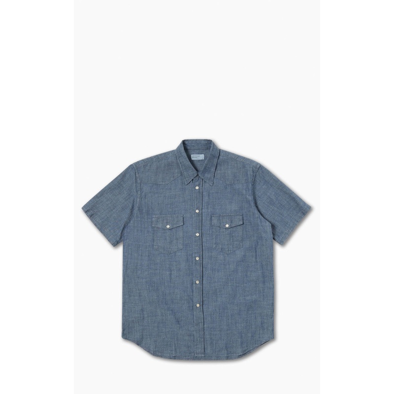 Universal Works Western Garage Shirt Chambray Indigo S