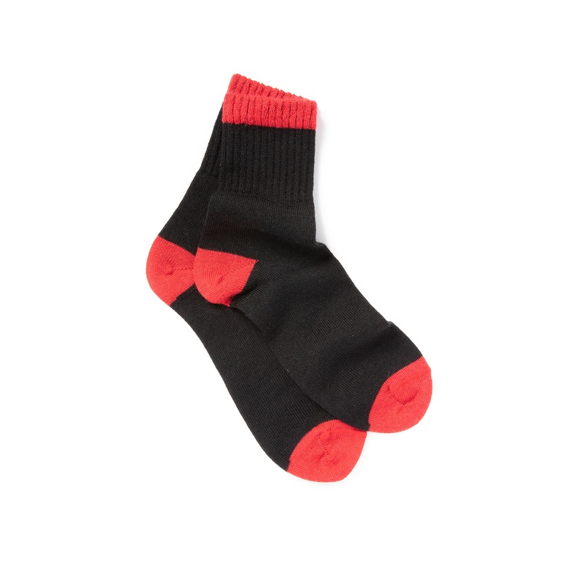 Womens Alpaca Socks Black/Red One Size