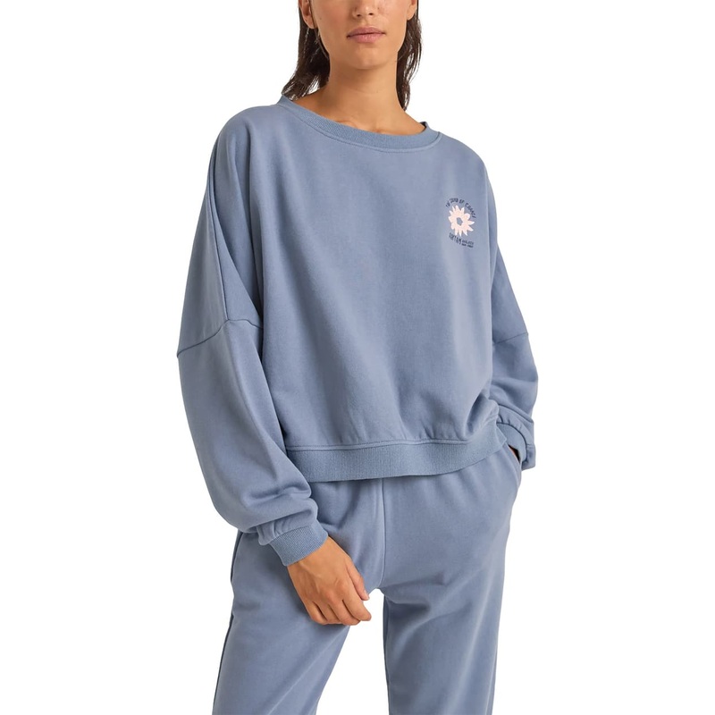 Rhythm Washed Out Slouch Fleece Sweatshirt – Women’s