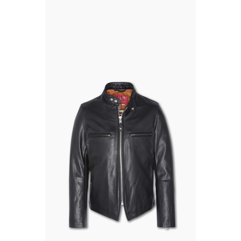 Schott NYC Racer Leather Jacket 100th Anniversary Mythical Black S