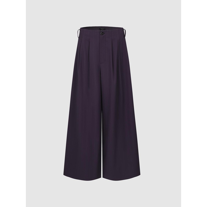 Wide-Leg Pants Dusky Purple Stripe XXS