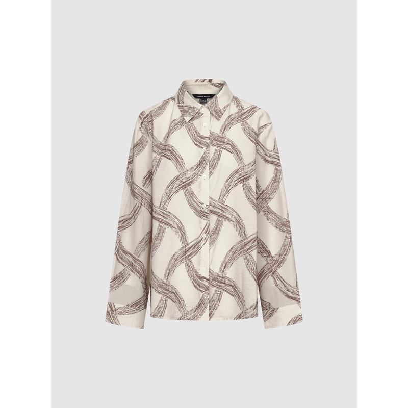 Long Sleeve Shirts Khaki Printed XS