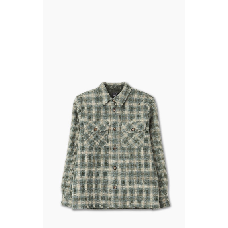 Portuguese Waffle Overshirt Green M