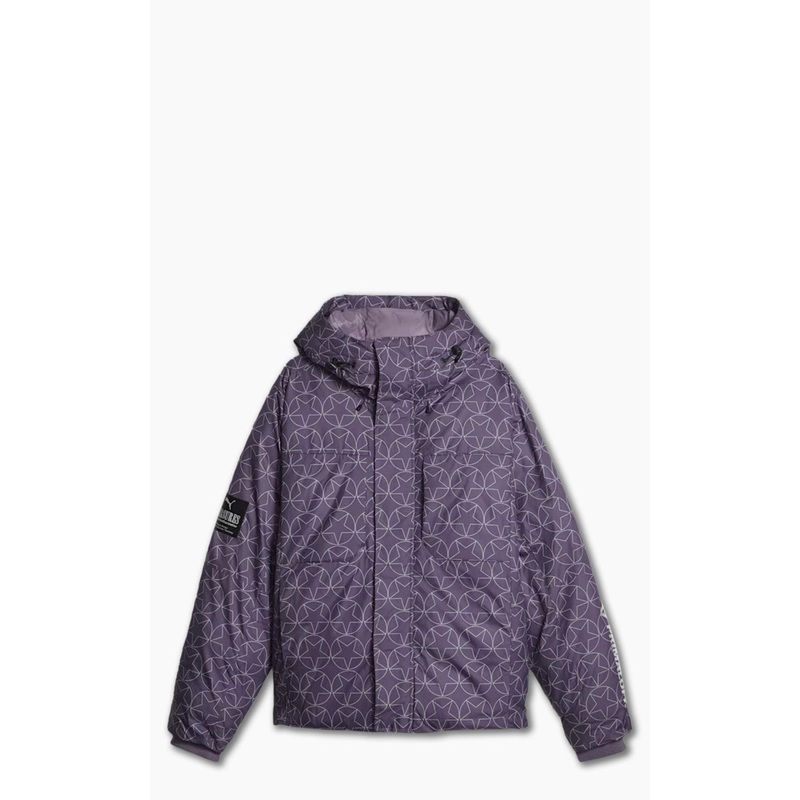 Puma x PLEASURES Puffer Jacket Purple Charcoal M