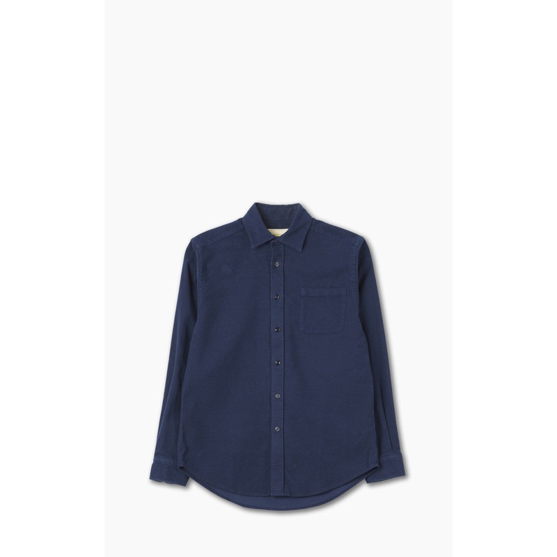 Portuguese Flannel Moleskin Overshirt Navy M
