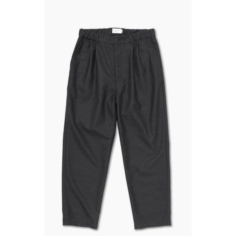 Still By Hand Relaxed Wool Pants Charcoal 1
