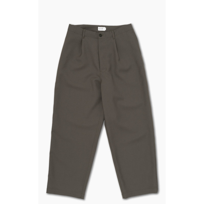 Still By Hand Wide Wool Pants Khaki 1
