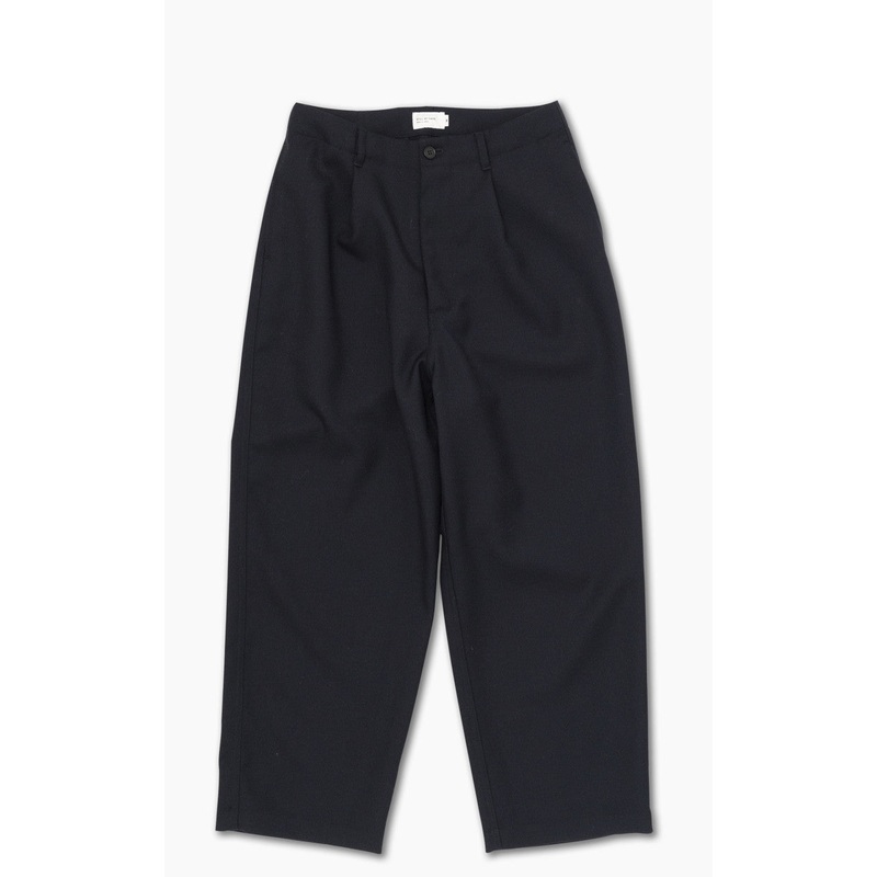 Still By Hand Wide Wool Pants Navy 1