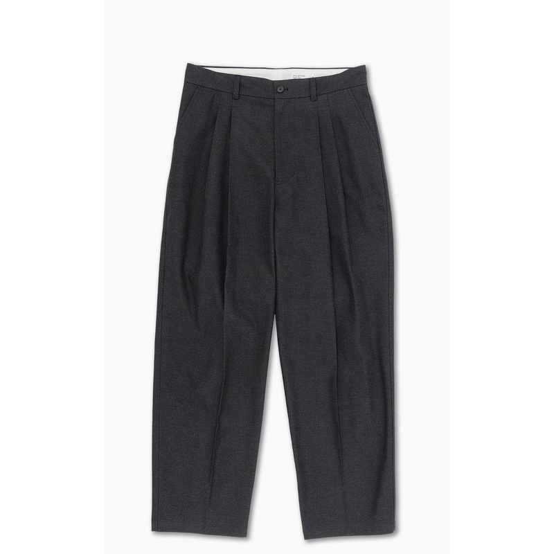 Still By Hand Deep Tuck Pressed Pant Charcoal 1
