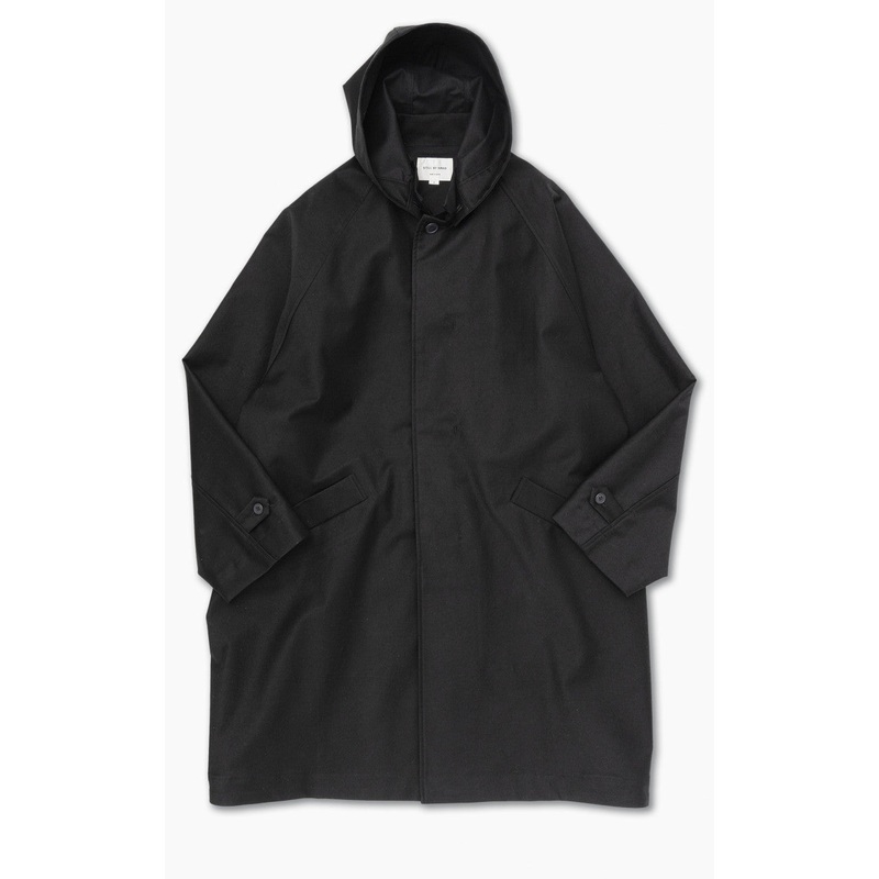 Still By Hand Moleskin Hooded Coat Black 1