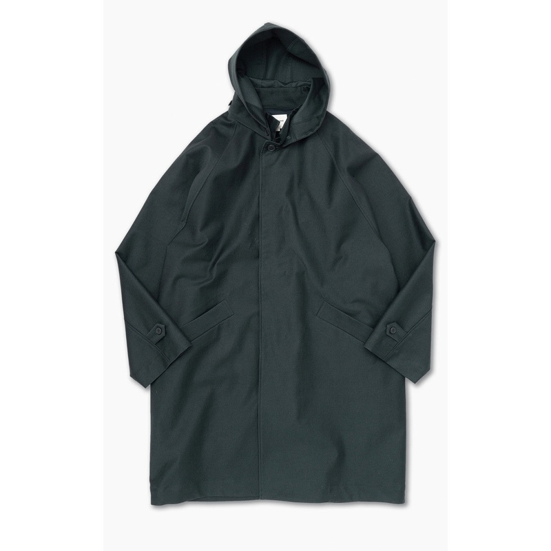 Still By Hand Moleskin Hooded Coat Deep Blue 1
