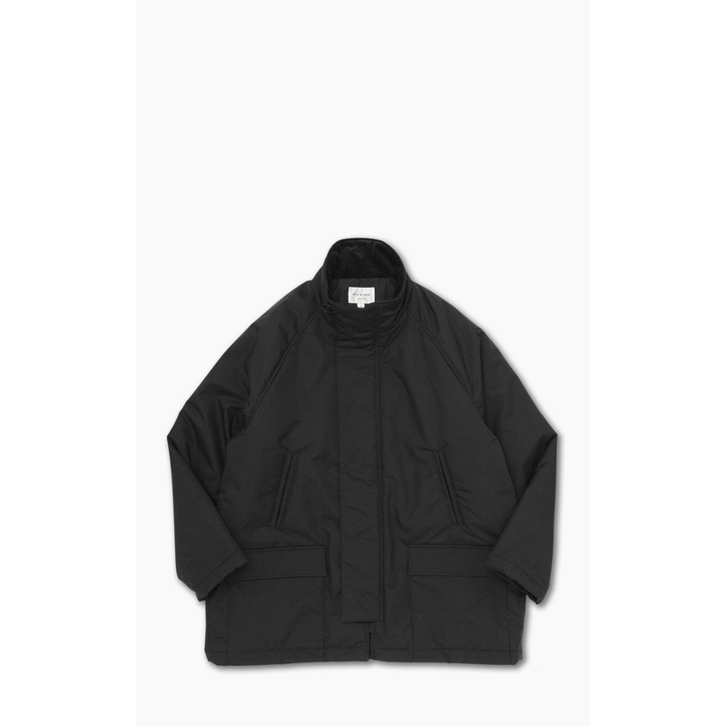 Still By Hand Padded Half Coat Black 1