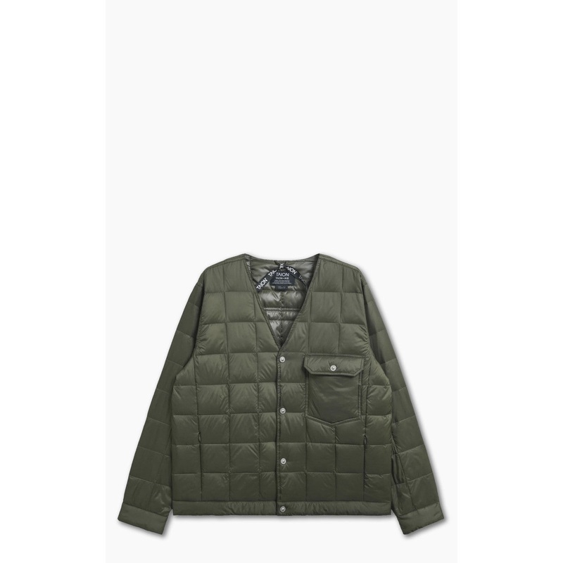 Taion Down Work Cardigan Dark Olive S
