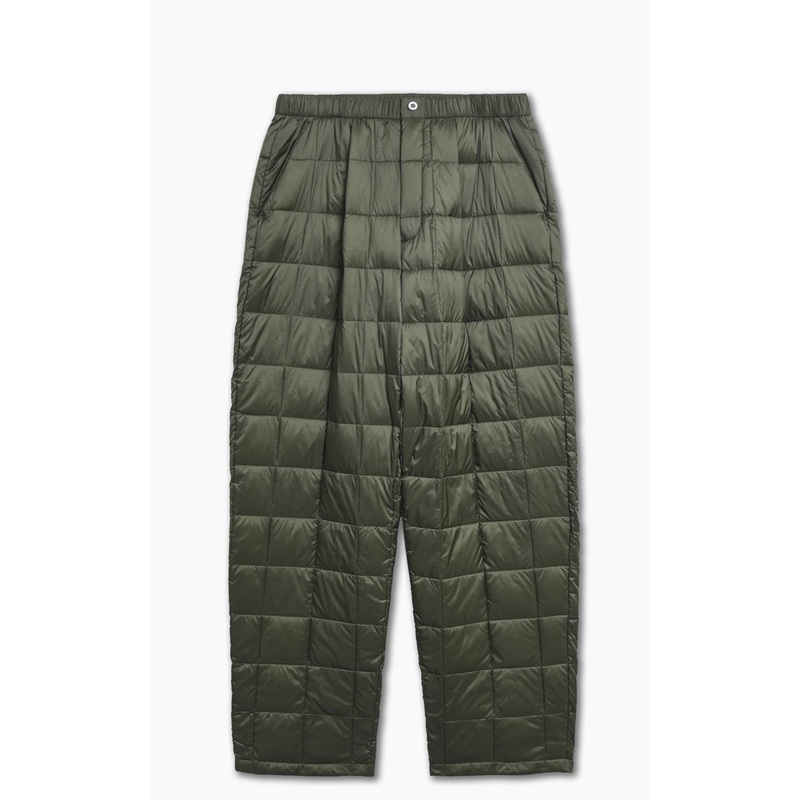 Taion Semi Wide Down Pants Dark Olive XS