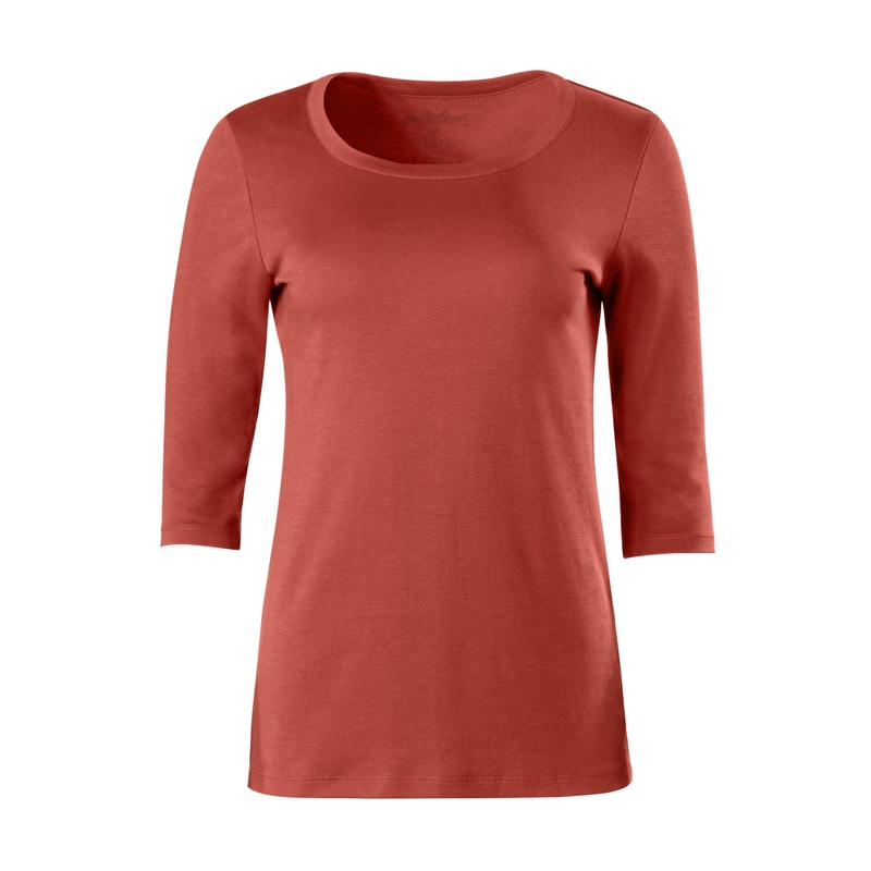 3/4 Sleeve Scoopneck Tee Red Clay XS