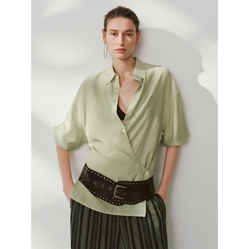 Long Sleeve Shirts Green XS