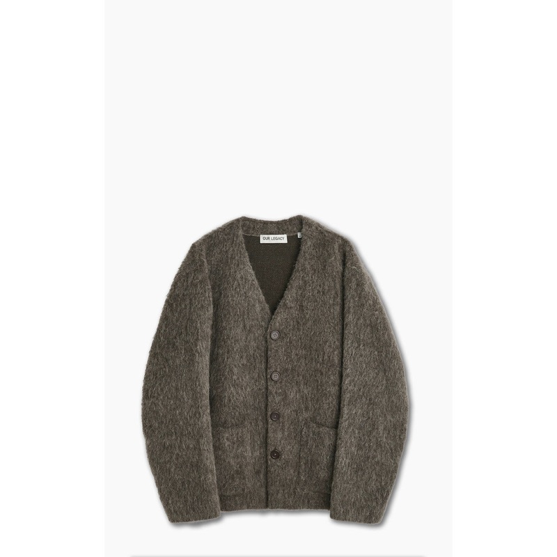 Our Legacy Cardigan Mole Grey Mohair 46/S