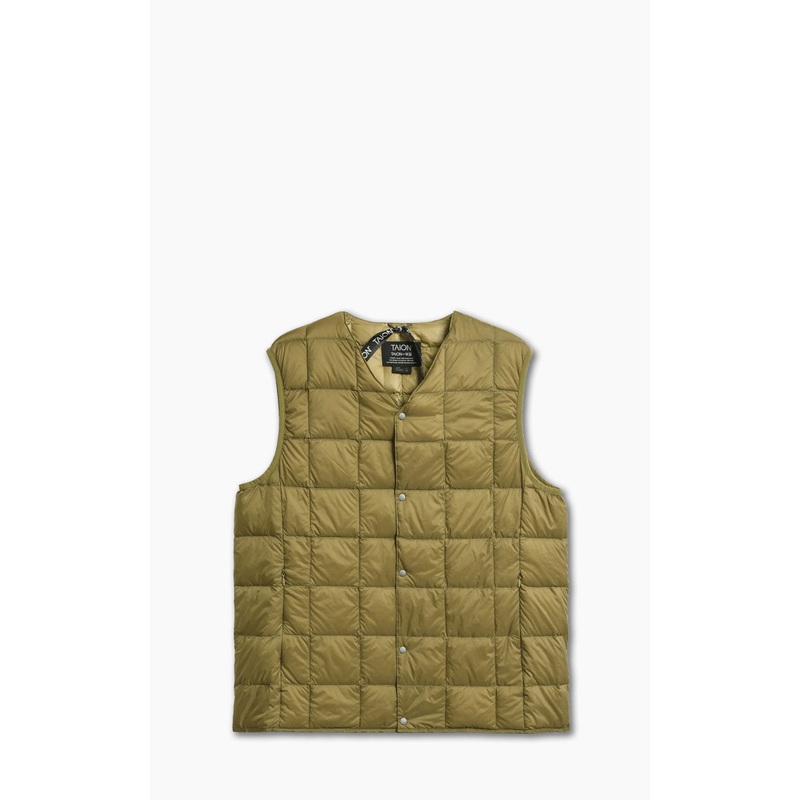 Taion V-Neck Button Down Vest Beige S