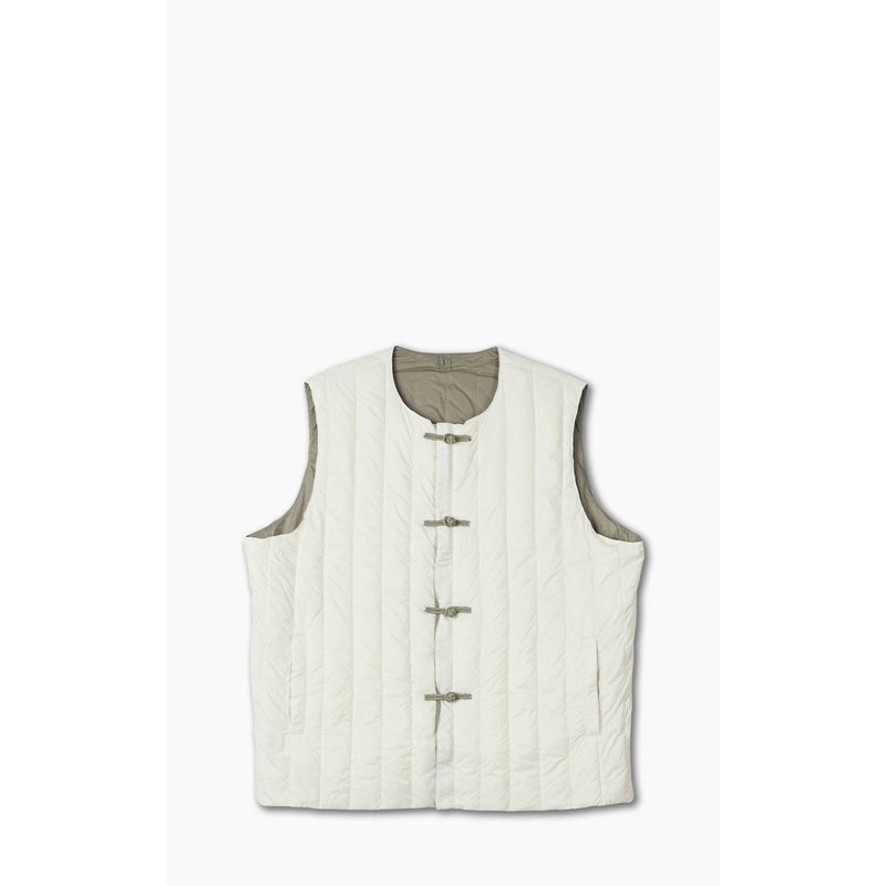 Taion x Beams Lights Reversible China Inner Vest Off White/Sage S