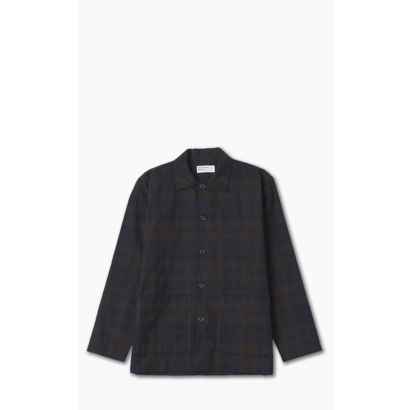 Universal Works Easy Overshirt Navy/Brown S