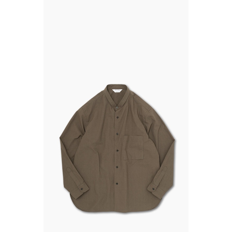 Still By Hand Narrow Collar Shirt Brown 1