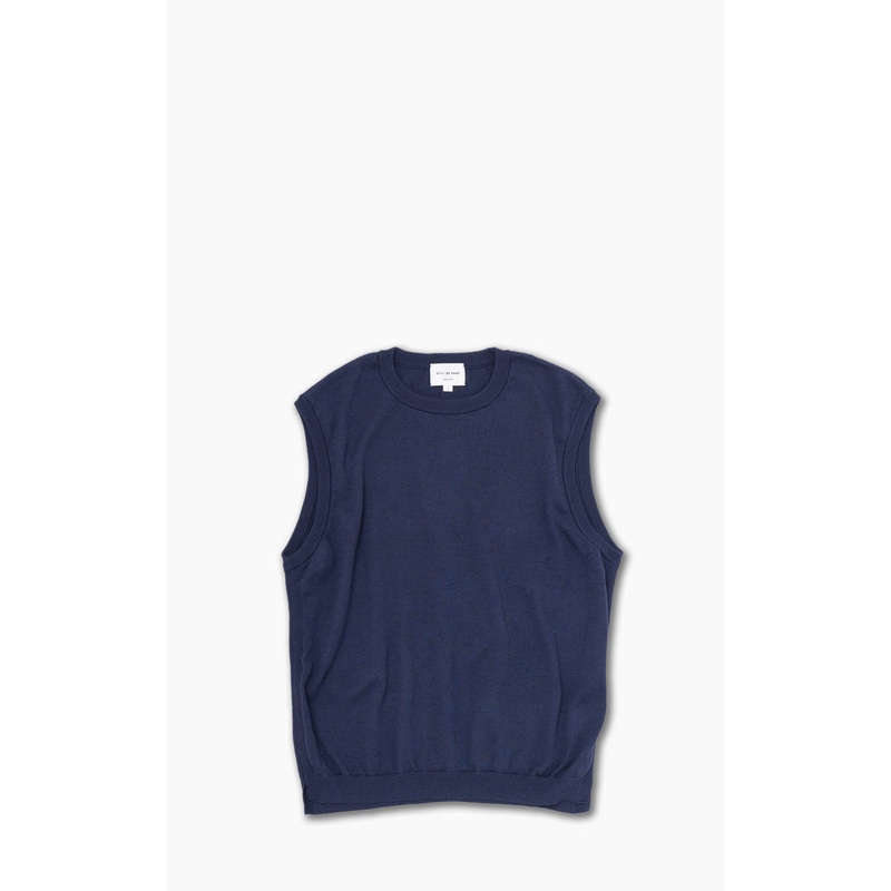 Still By Hand Yak Mix Cotton Vest Blue 1